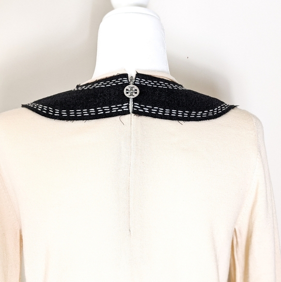 Tory Burch EMBELLISHED Long Sleeve Sweater 100% Merino Wool - Picture 4 of 8